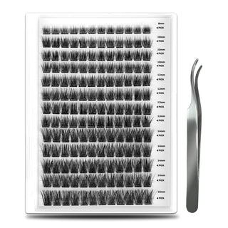 156pcs Fluffy/Volume Self-Adhesive False Eyelashes with 8-16mm Mixed Lengths