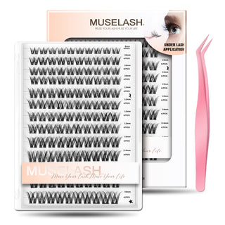 130pcs Wispy/Manga Self-Adhesive False Eyelashes with 8-16mm Mixed Lengths