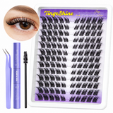 140pcs Wispy/Manga Lash Clusters with Bond Seal, Tweezer & Brush
