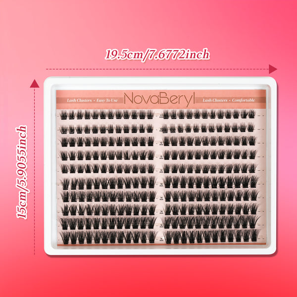 240pcs Fluffy/wispy Lash Clusters kit with 10-16mm Mixed Lengths