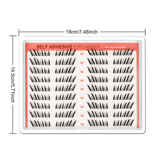 108pcs Manga Self-adhesive 8-16mm Mixed Lengths Lashes