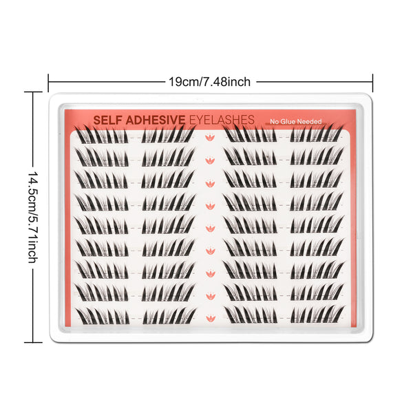 108pcs Manga Self-adhesive 8-16mm Mixed Lengths Lashes