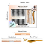 170pcs fairy/spiky Lash Clusters kit with 8-16mm Mixed Lengths