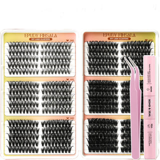 530pcs Fluffy/Volume Lash Clusters with Bond Seal, Tweezers