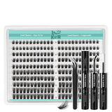 240pcs Fluffy/Volume 10-16mm Mixed Lengths Lash Clusters with Bond Seal, Tweezer