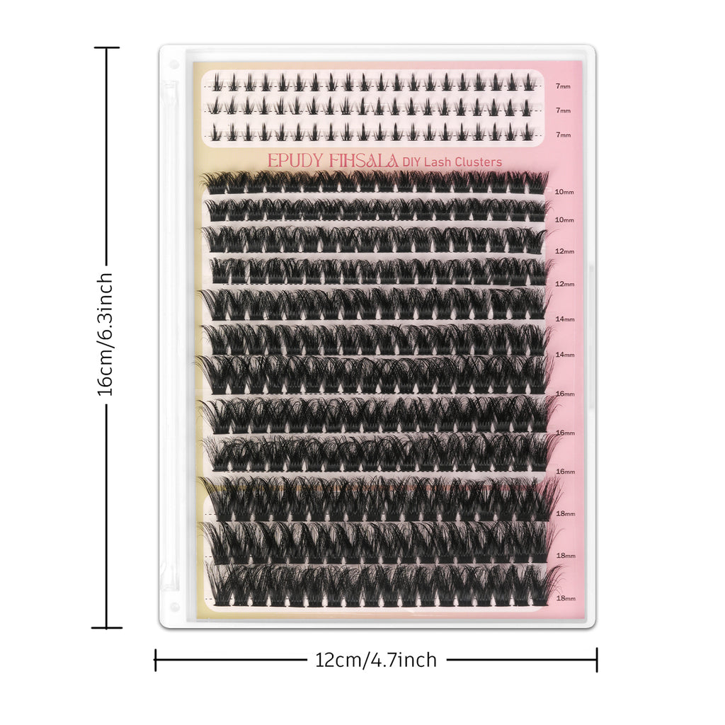 276pcs Fluffy/Volume Lash Clusters with 7-18mm Mixed Lengths