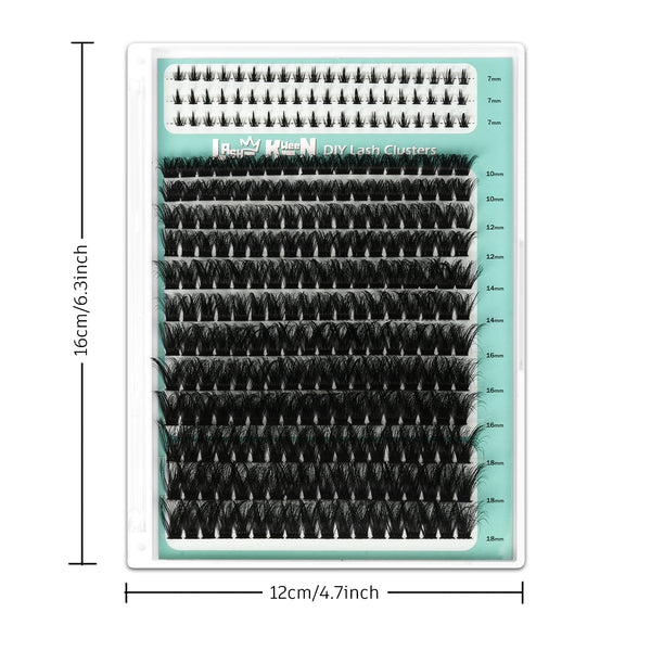276pcs Fluffy/Volume Lash Clusters with 7-18mm Mixed Lengths
