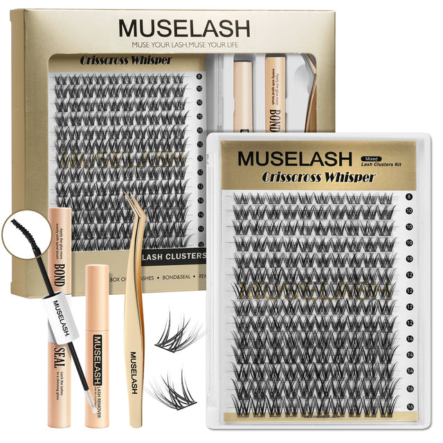 140pcs Natural/wispy Lash Clusters kit with 8-16mm Mixed Lengths