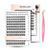 110pcs Natural Self-Adhesive False Eyelashes with 10-16mm Mixed Lengths and 24pcs 6mm Bottom Lashes