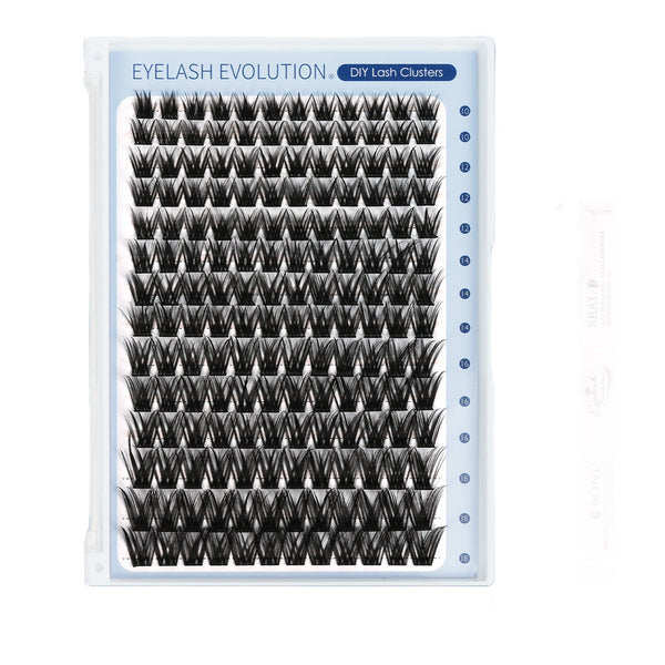 168pcs Fluffy Lash Clusters Extensions with 10-18mm Mixed Lengths