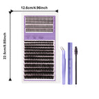316pcs Spiky 8-16mm Mixed Lengths lashes with bond and seal