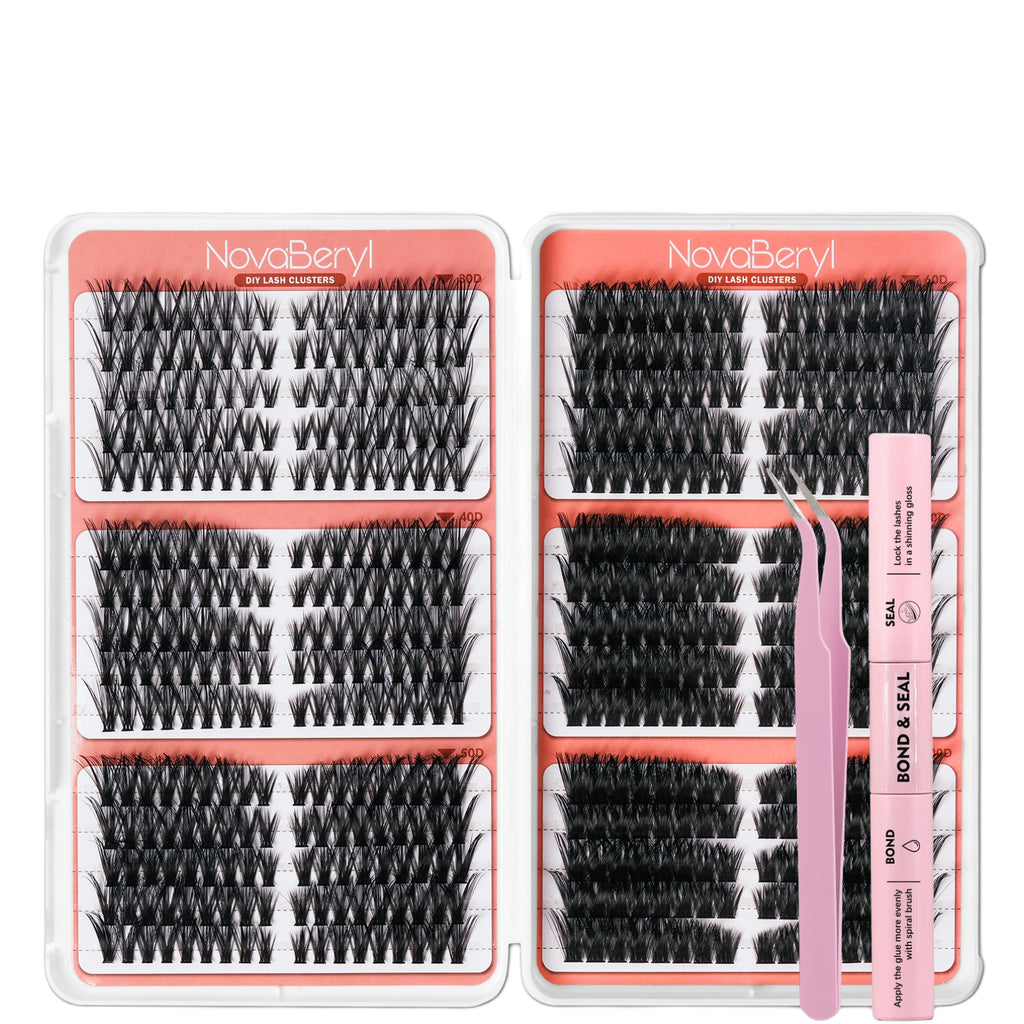 530pcs Fox-Style False Eyelash Extension , 8–16 mm Mixed Lengths, Various Sizes, With Tools