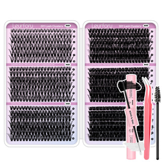 708pcs Fluffy/Volume Lash Clusters kit with 8-16mm Mixed Lengths