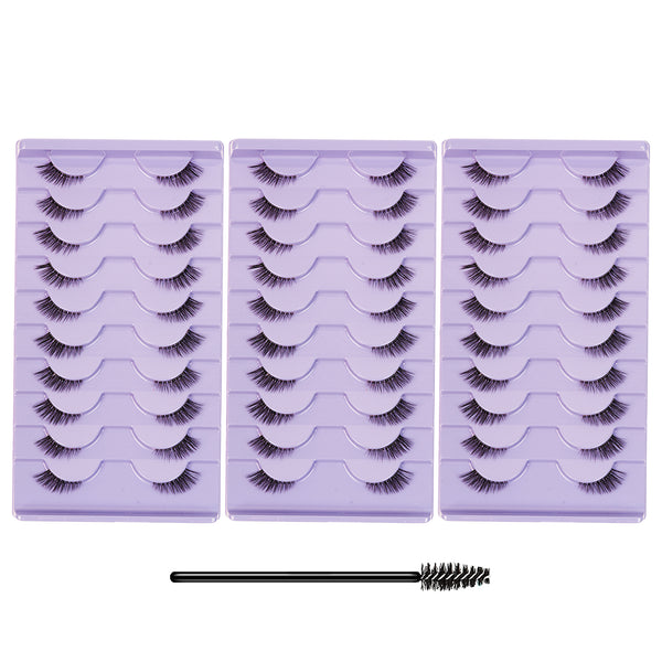 30 Pairs Natural lashes with brush