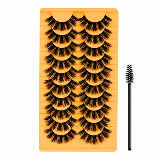 10 Pairs Fluffy/Volume lashes with brush