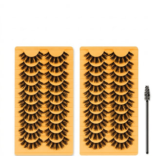 20 Pairs Fluffy/Volume lashes with brush