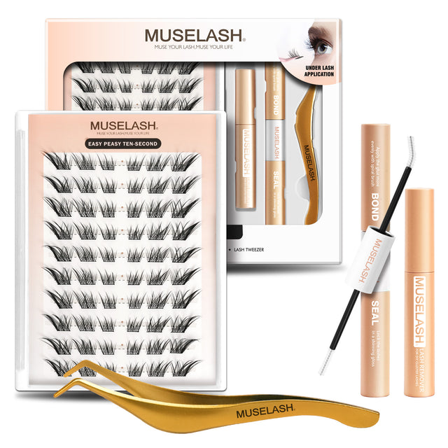60pcs Natural/wispy Lash Clusters kit with 12-14mm Mixed Lengths