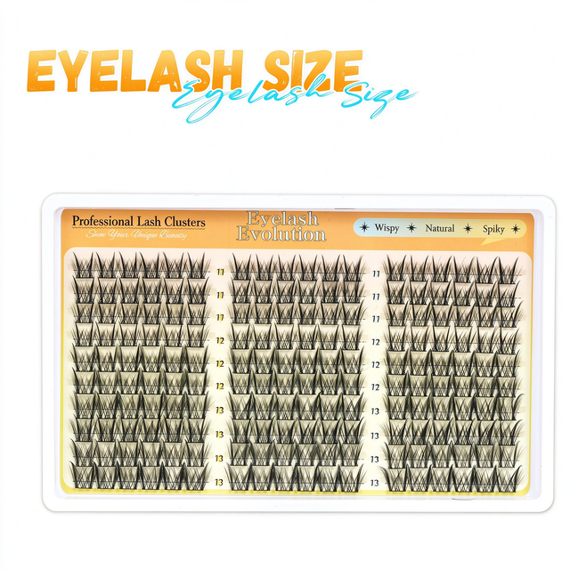 180pcs Natural/Spider 11-13mm Lash Clusters Kit with Mixed Lengths