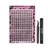 150PCS Natural 8-16mm Mixed Lengths Lash Cluster Extensions with bond and seal