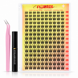 150PCS Natural Wispy 10-14mm Mixed Lengths Lashes with Bond and Seal