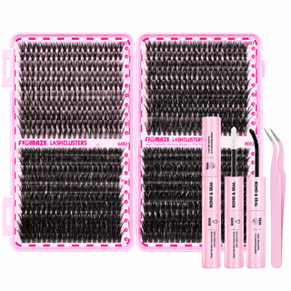 800PCS Fluffy/Volume 10-16mm Mixed Lengths Lashes with Bond and Seal