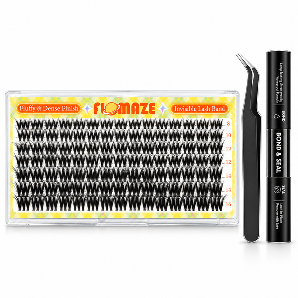 105PCS Fluffy Volume 8-16mm Mixed Lengths Lashes with Bond and Seal