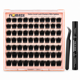 70PCS Extra Volume 14-18mm Mixed Lengths Lashes with Bond and Seal