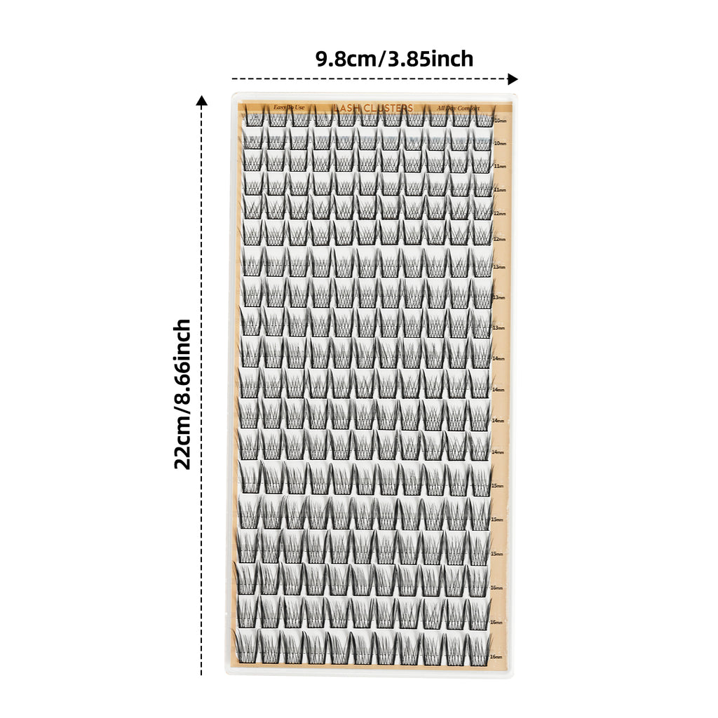 209 pcs Spider-Style Eyelash Extensions, Manga Style, Mixed Lengths 8–16 mm