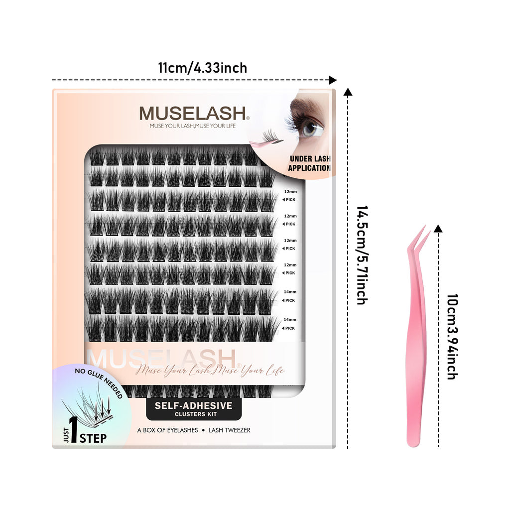 156pcs Fluffy/Wispy Self-Adhesive False Eyelashes with 8-16mm Mixed Lengths