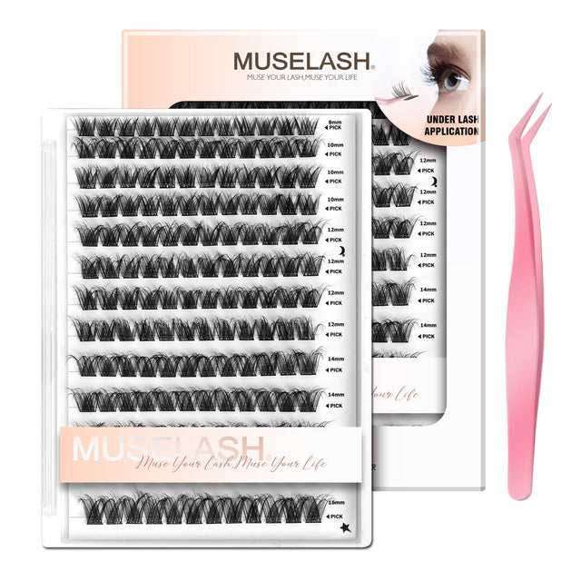 156pcs Fluffy Self-Adhesive False Eyelashes with 8-16mm Mixed Lengths