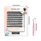 156pcs Fluffy Self-Adhesive False Eyelashes with 8-16mm Mixed Lengths