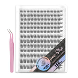 156PCS Self-Adhesive Mixed Lengths Lash Cluster Extensions with Tweezers