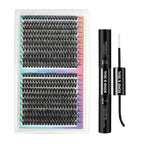 400 PCS Dense Style False Eyelashes, 8–16 mm, Mixed Lengths lashes with bond and seal