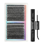 400 PCS Dense Style False Eyelashes, 8–16 mm, Mixed Lengths lashes with bond and seal