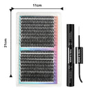400 PCS Dense Style False Eyelashes, 8–16 mm, Mixed Lengths lashes with bond and seal