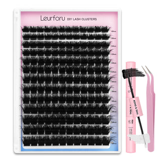 156pcs 200D Fluffy/Volume Lash Clusters kit with 10-18mm Mixed Lengths