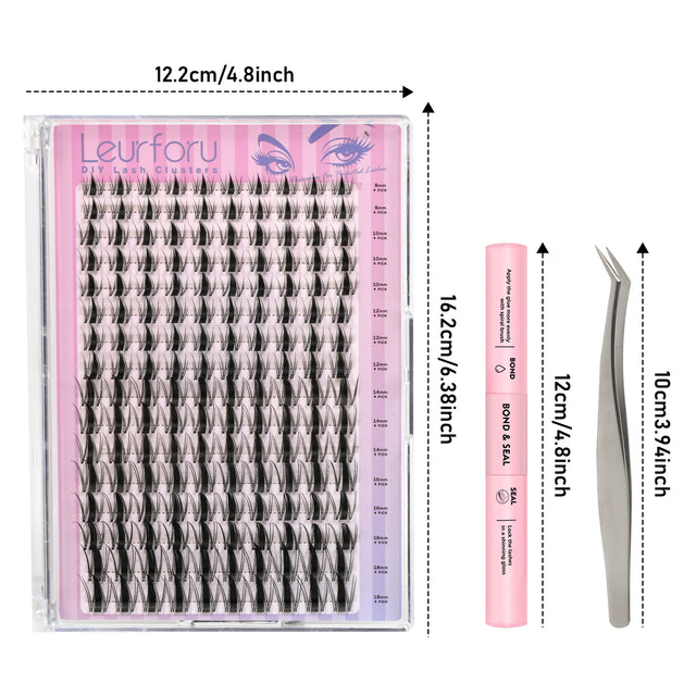 160pcs fairy/spiky Lash Clusters kit with 8-18mm Mixed Lengths