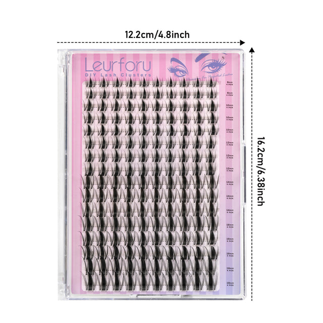 160pcs fairy/spiky Lash Clusters with 8-18mm Mixed Lengths