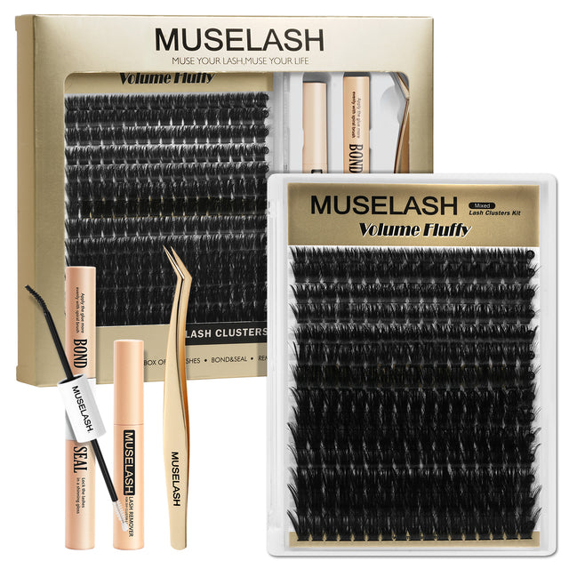 238pcs Fluffy/Volume Lash Clusters kit with 8-16mm Mixed Lengths
