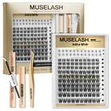 Wispy Lash Clusters Kit with 100PCS 8-16mm Mixed Length Upper Lash Clusters and 24PCS 6mm Bottom Lashes