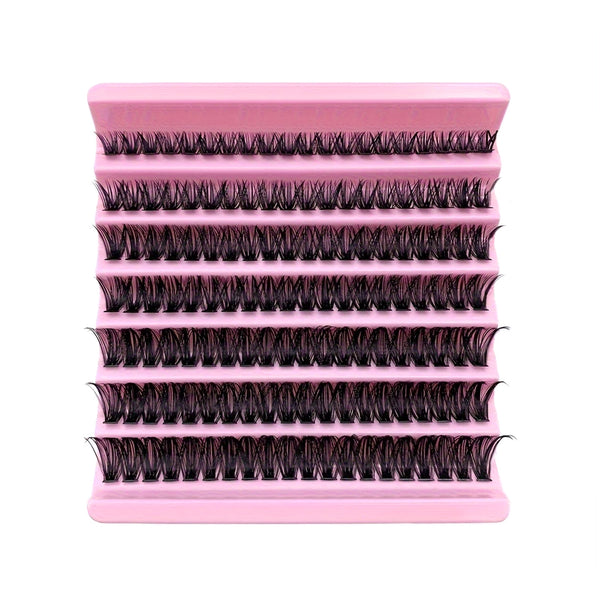 140PCS Natural 8-16mm Mixed Lengths Lash Cluster Extensions