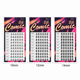 180PCS Spiky Natural 10-14mm Mixed Lengths Lashes, 3-Pack