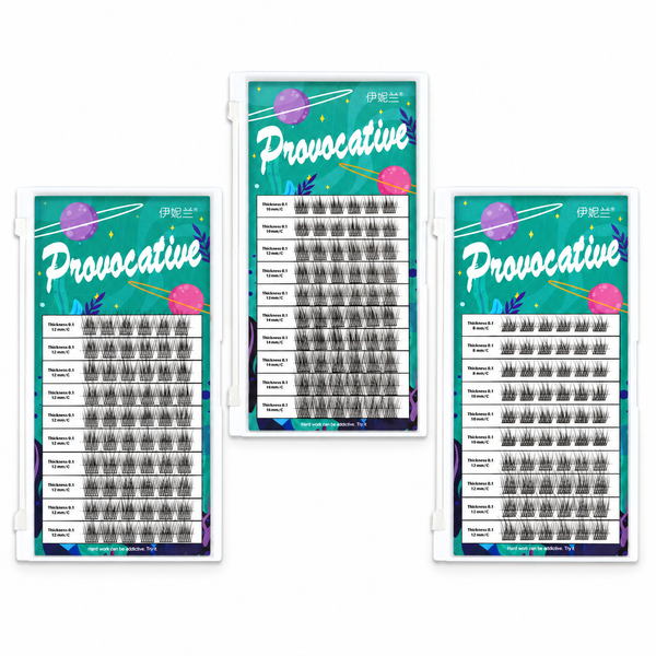 180PCS 8-14mm Mixed Lengths Lashes, 3-Pack