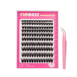 130PCS Self-Adhesive Mixed Lengths Lash Cluster Extensions with Tweezers