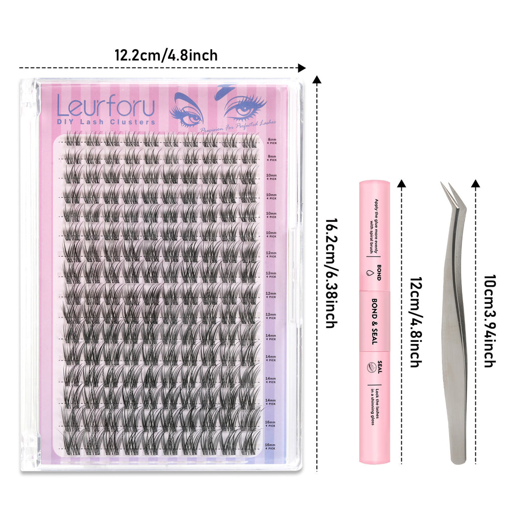 160pcs Wispy/Natural Lash Clusters kit with 8-16mm Mixed Lengths