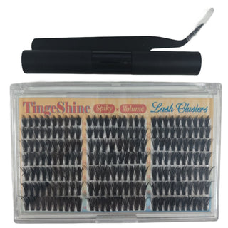 210pcs Volume/Spiky 8-16mm Mixed Lengths Lash Clusters with Bond Seal, Tweezer & Brush