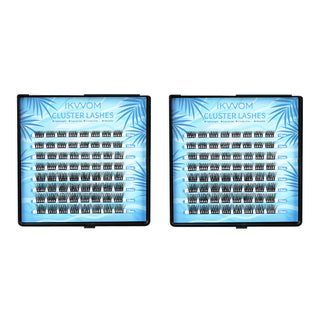 48pcs 2 Boxes Natural Lash Clusters Kit with MIX/16mm Mixed Lengths