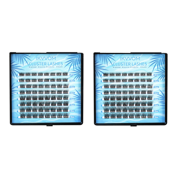 48pcs 2 Boxes Natural Lash Clusters Kit with MIX/16mm Mixed Lengths