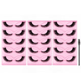 5 Pairs of False Eyelashes in 3 Trays Fluffy Lash Clusters Kit
