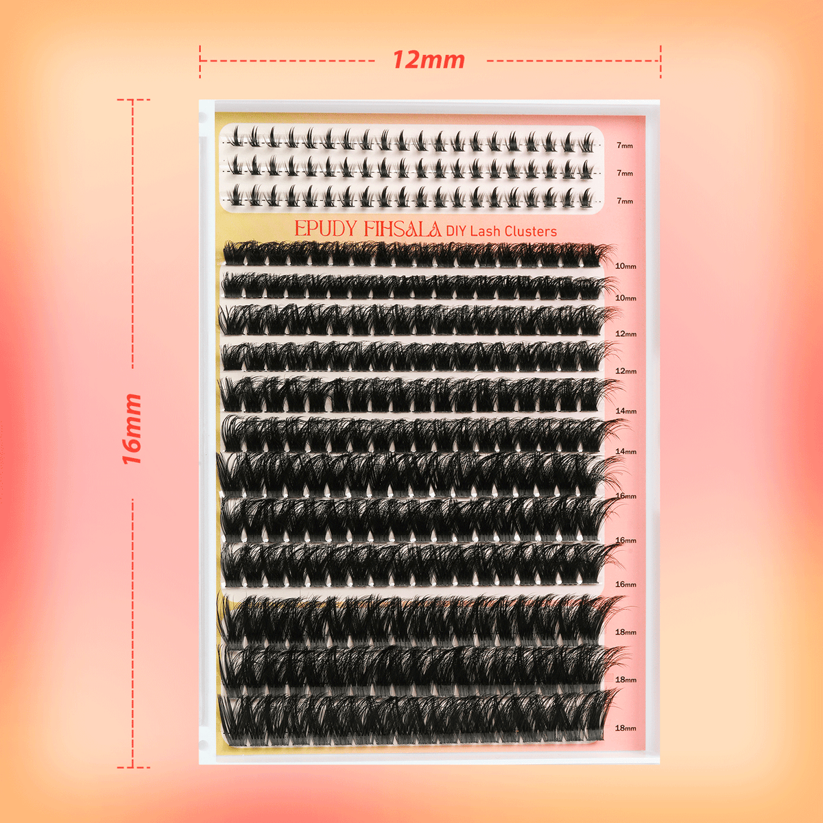 276pcs Fluffy/Volume Lash Clusters with 7-18mm Mixed Lengths
